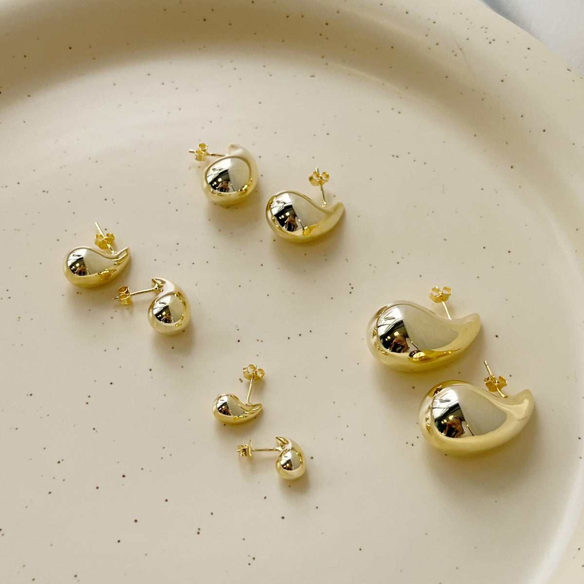 18k Gold-Plated Teardrop Earrings