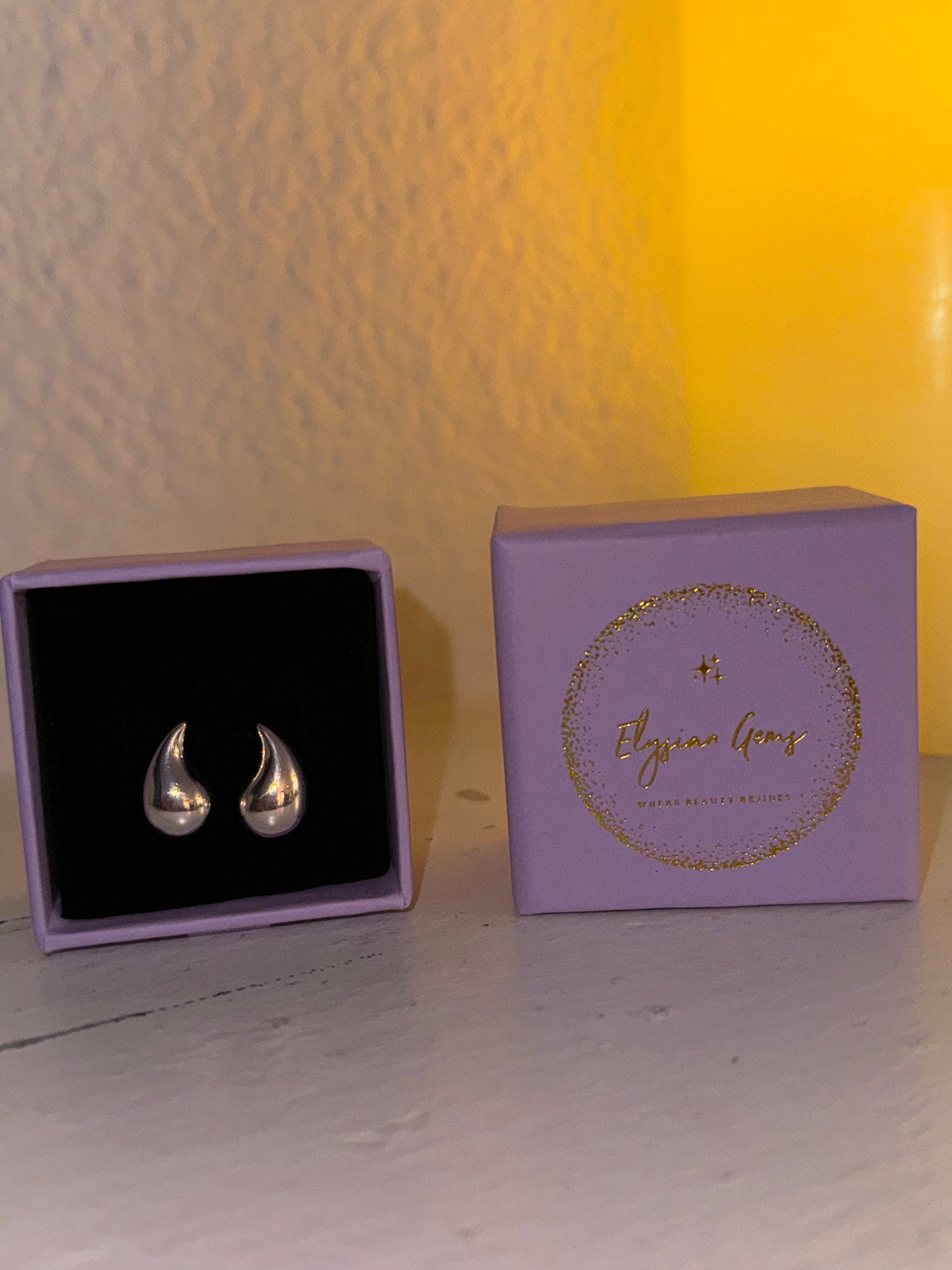 18k Gold-Plated and Silver Plated Teardrop Earrings