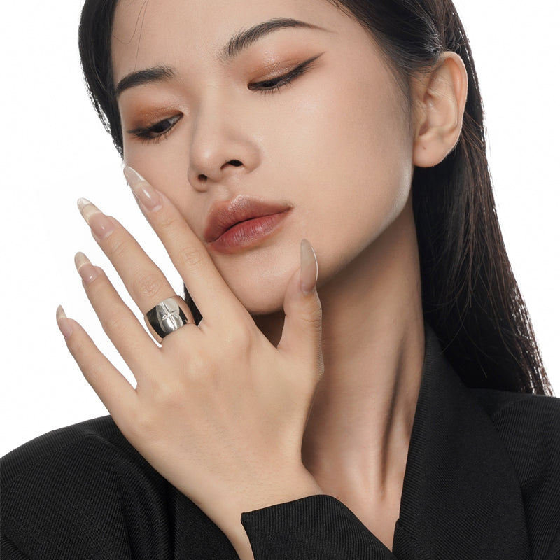 18k Gold-Plated and Rhodium-Plated Personality Star Rings-Adjustable Size