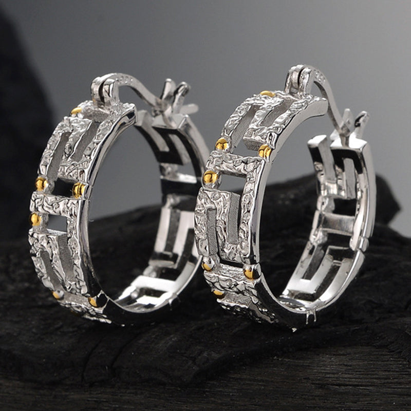 S925 Silver Golden Petal Earrings