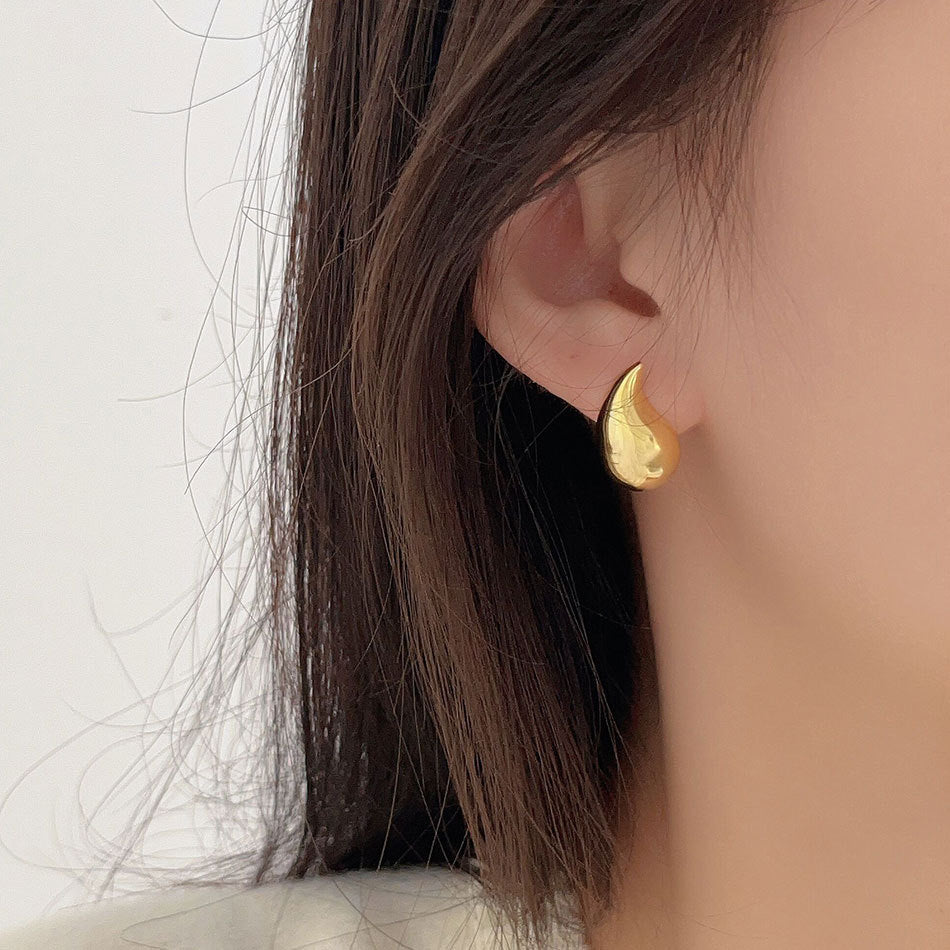 18k Gold-Plated and Silver Plated Teardrop Earrings
