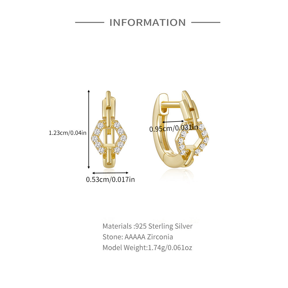 18k Gold-Plated Round Hollow Earrings
