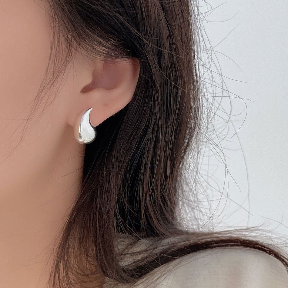 18k Gold-Plated and Silver Plated Teardrop Earrings