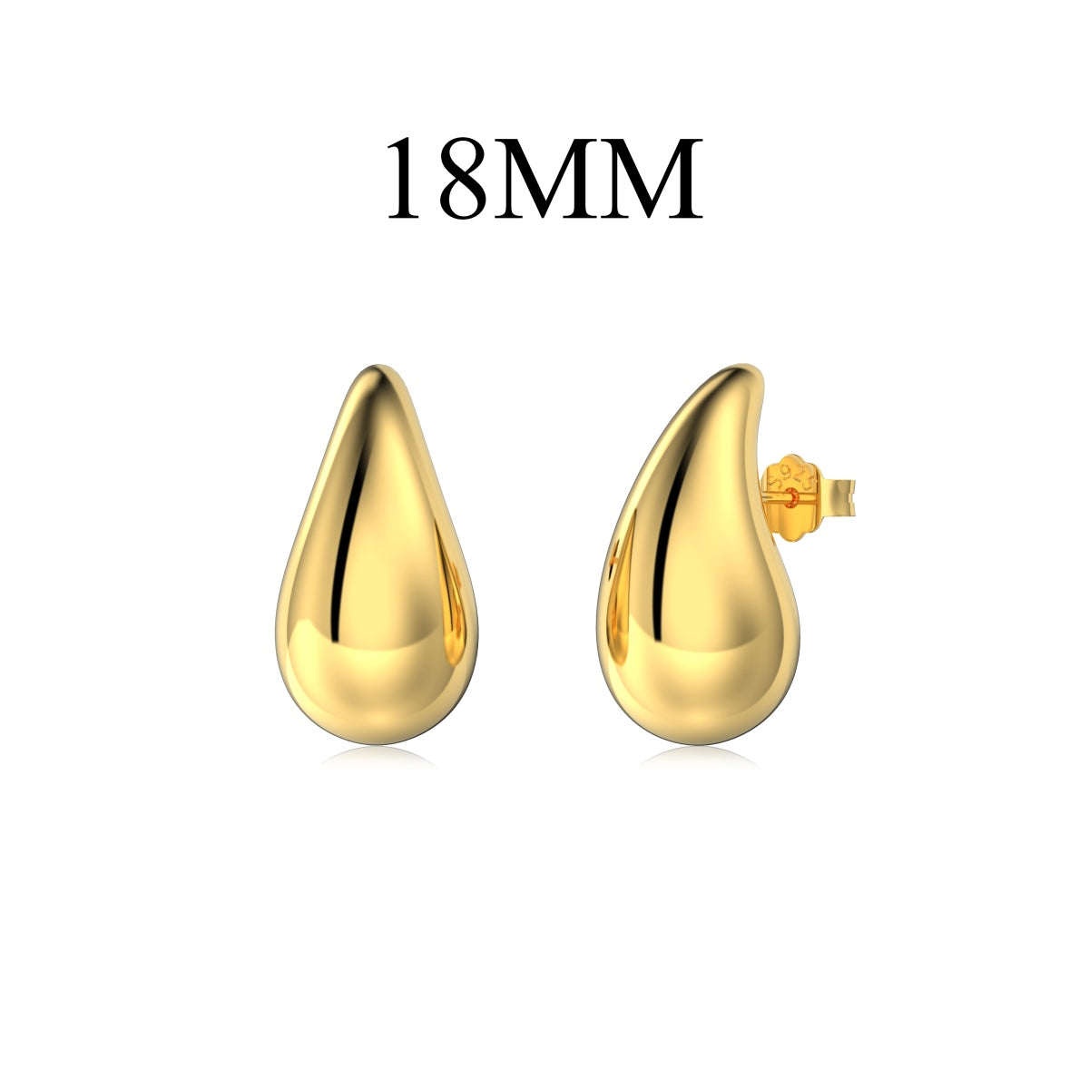 18k Gold-Plated Teardrop Earrings