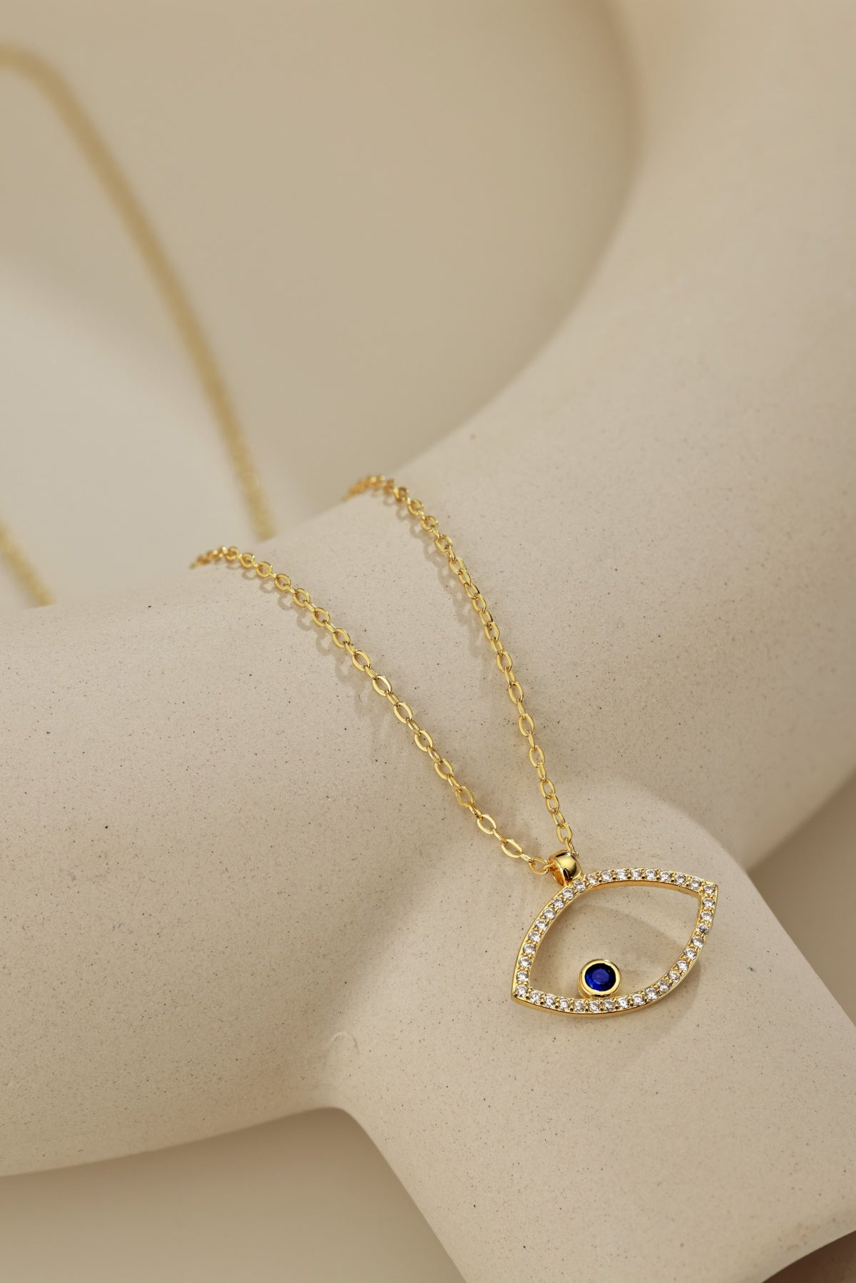 Sapphire Evil Eye Protection Necklace