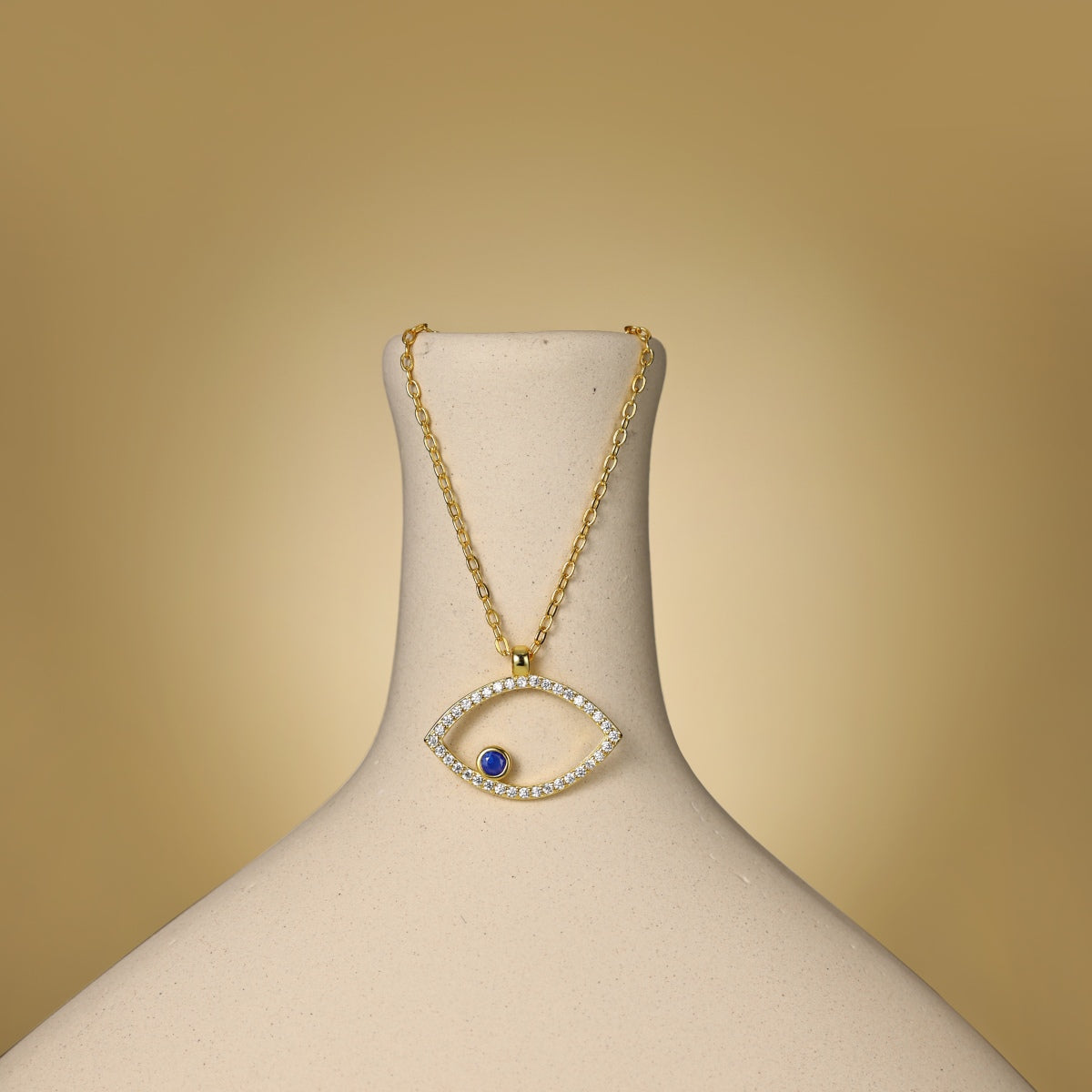 Sapphire Evil Eye Protection Necklace