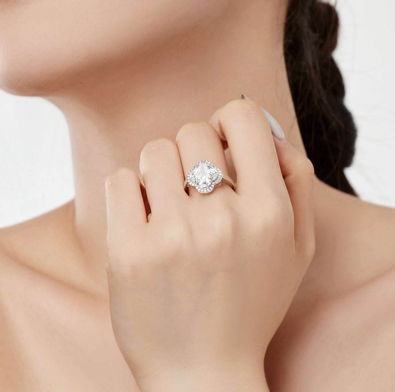 Clover Bloom S925 Moissanite Ring