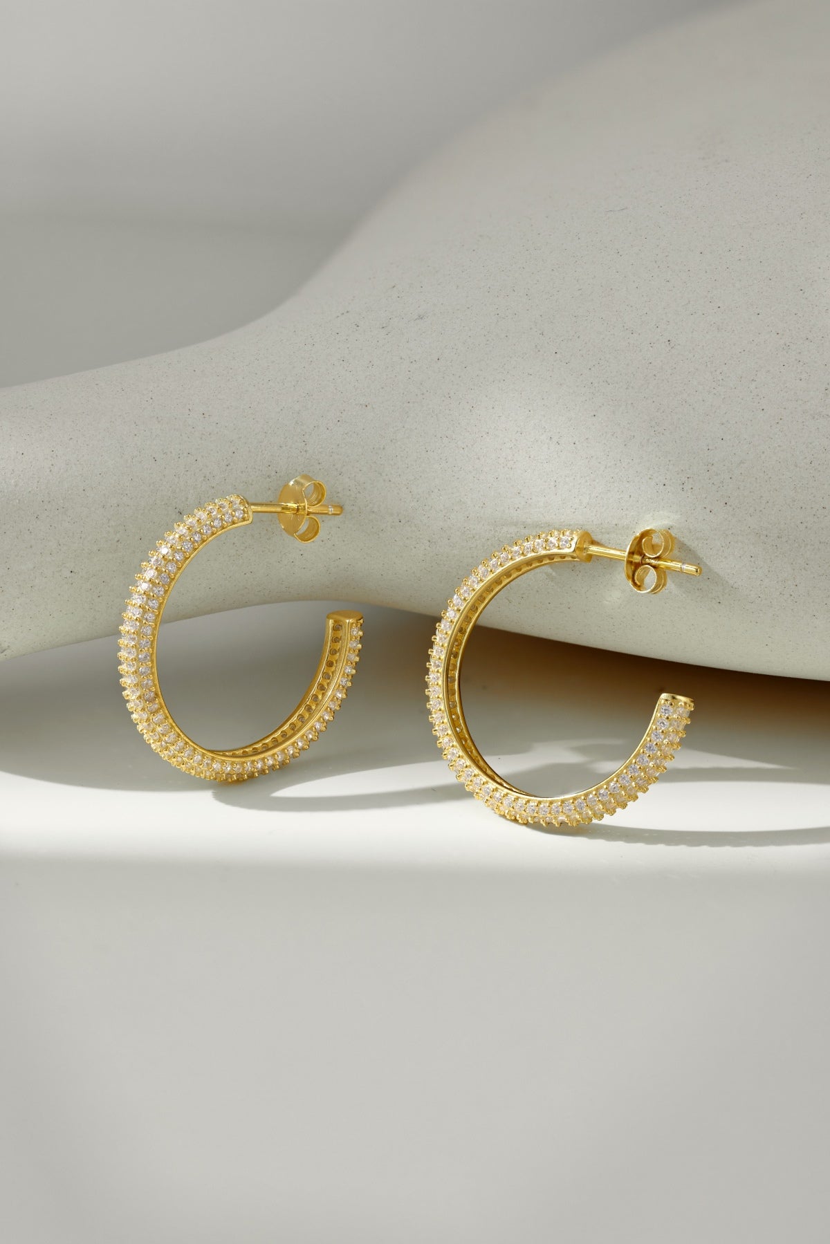 S925 Gold-Plated 20MM Hoop Earrings