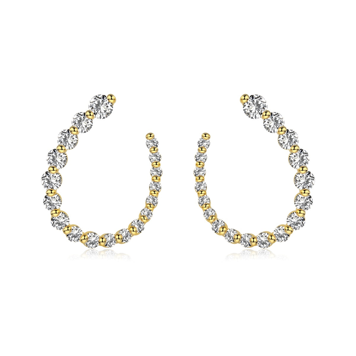 18k Gold-Plated Twinkling Hoop Earrings