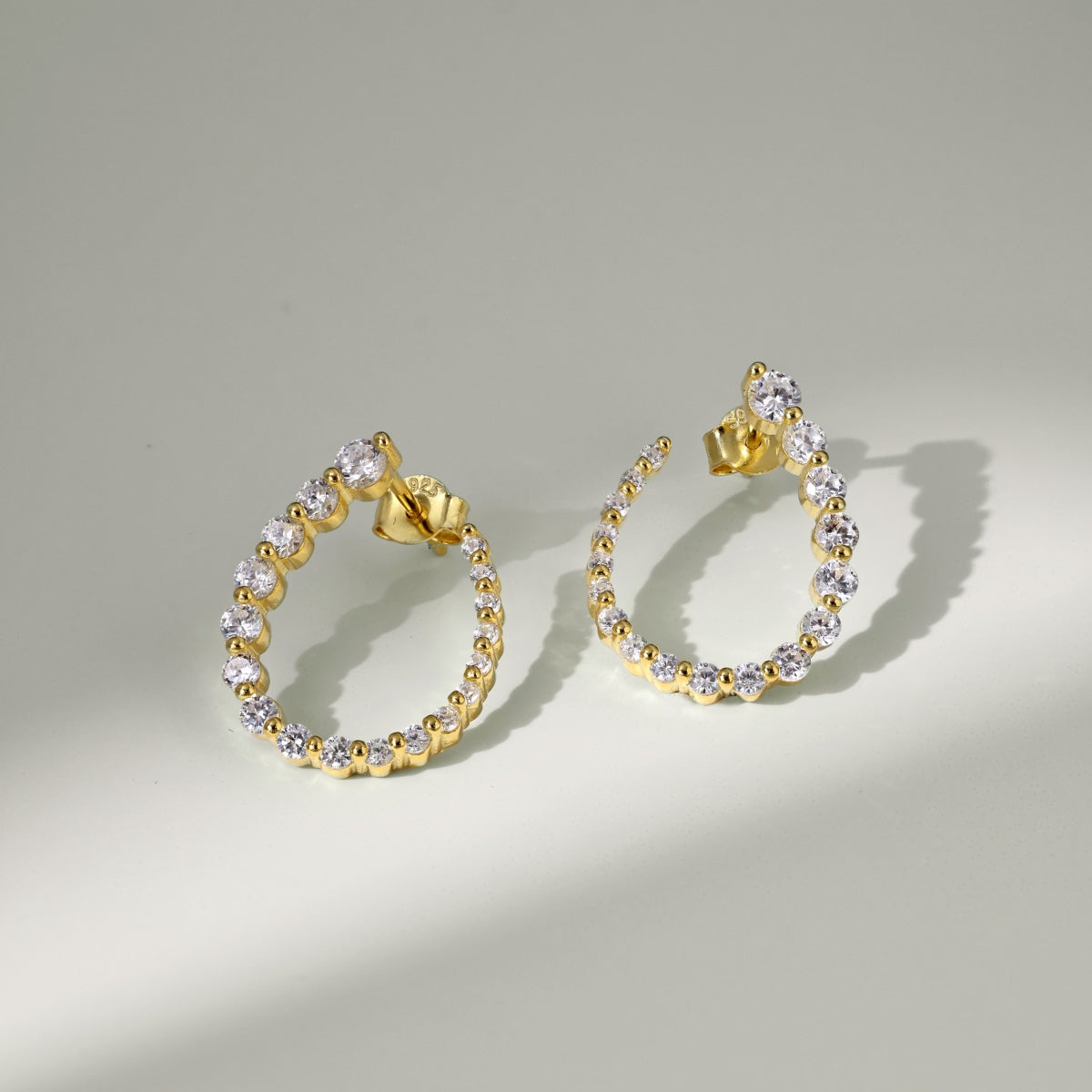 18k Gold-Plated Twinkling Hoop Earrings