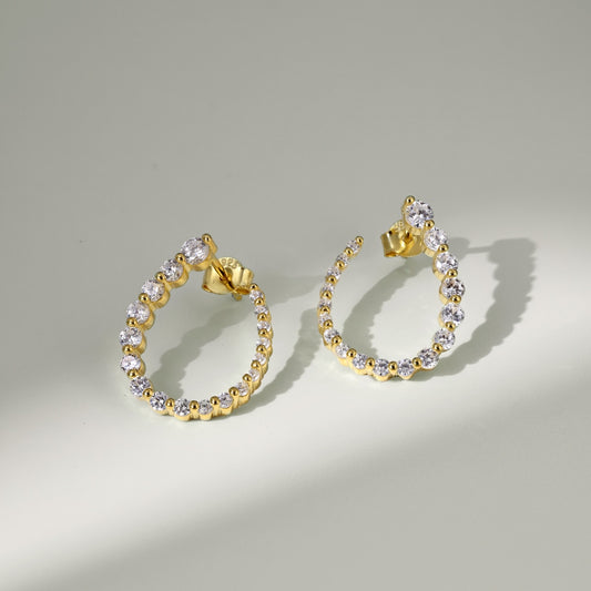 18k Gold-Plated Twinkling Hoop Earrings