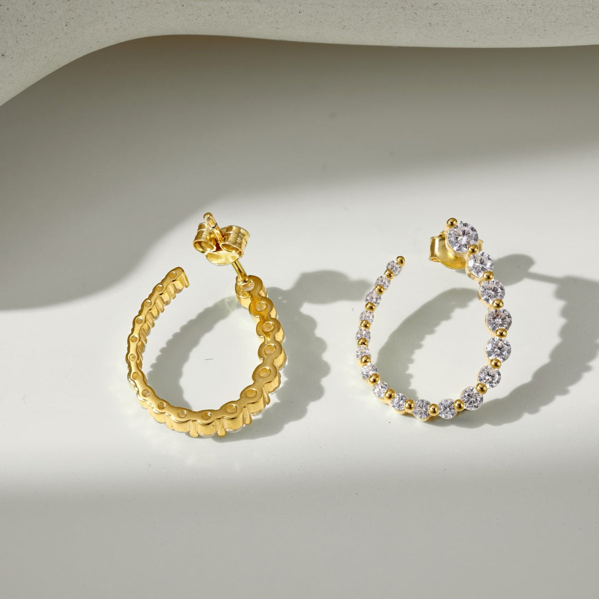 18k Gold-Plated Twinkling Hoop Earrings
