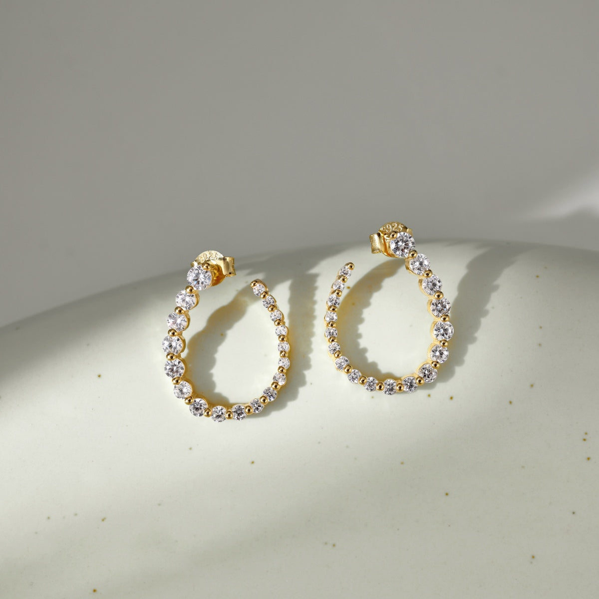 18k Gold-Plated Twinkling Hoop Earrings