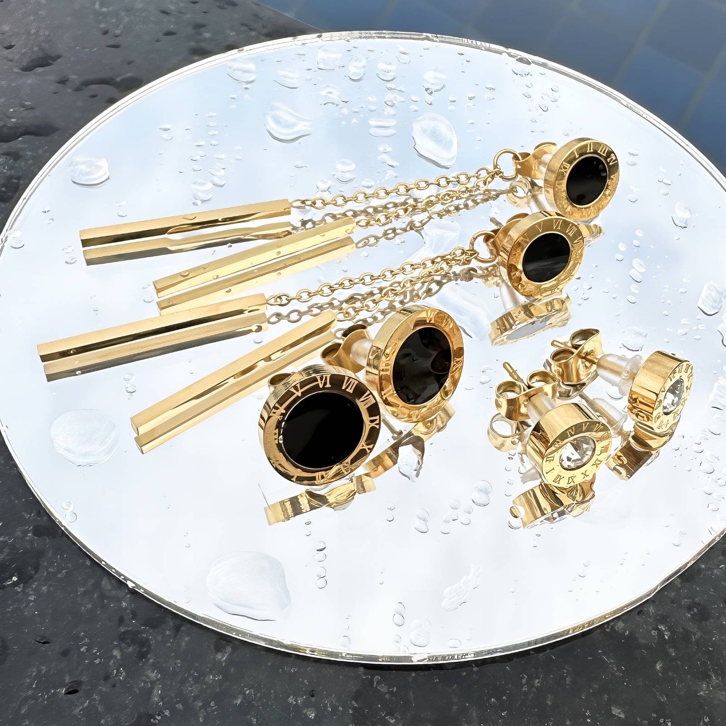 Roman Sparkle Stud Earrings