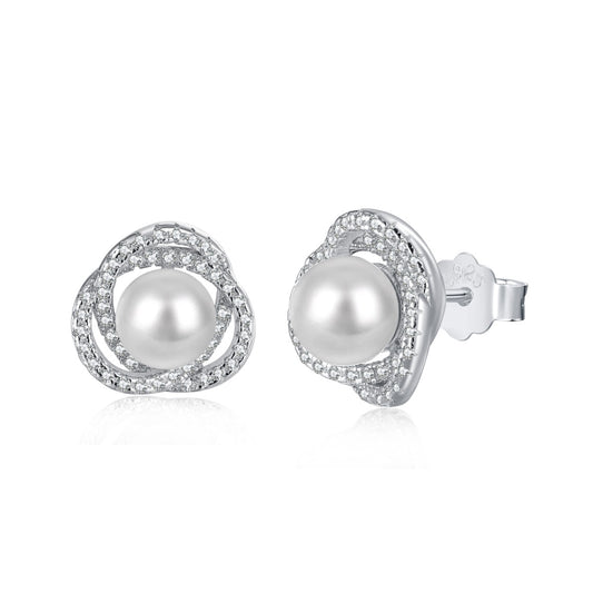 S925 Shell Pearl 6MM Earrings