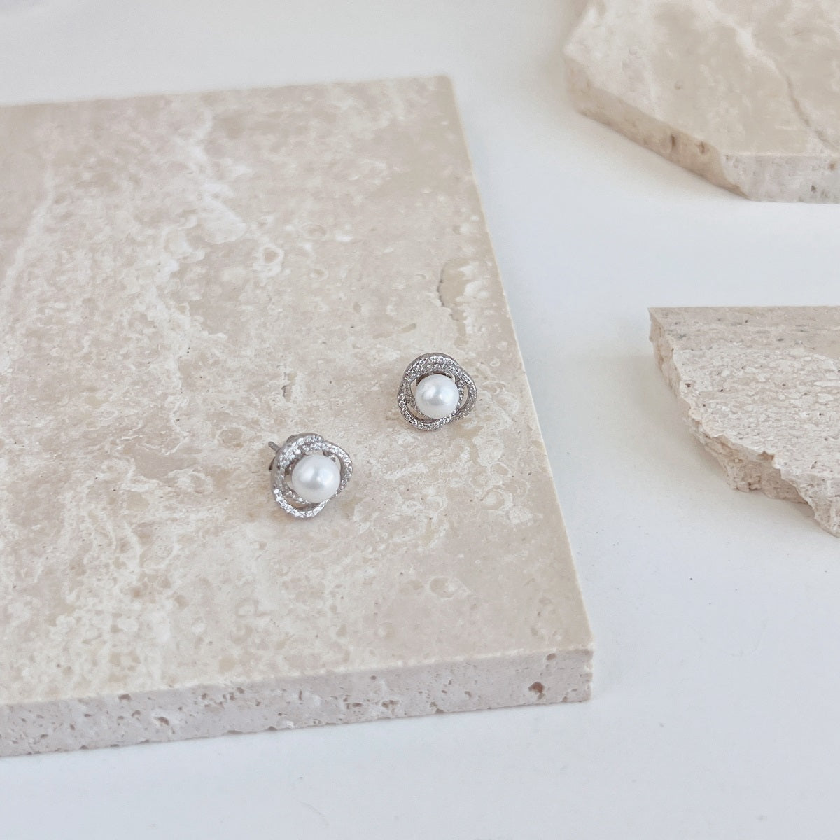 S925 Shell Pearl 6MM Earrings