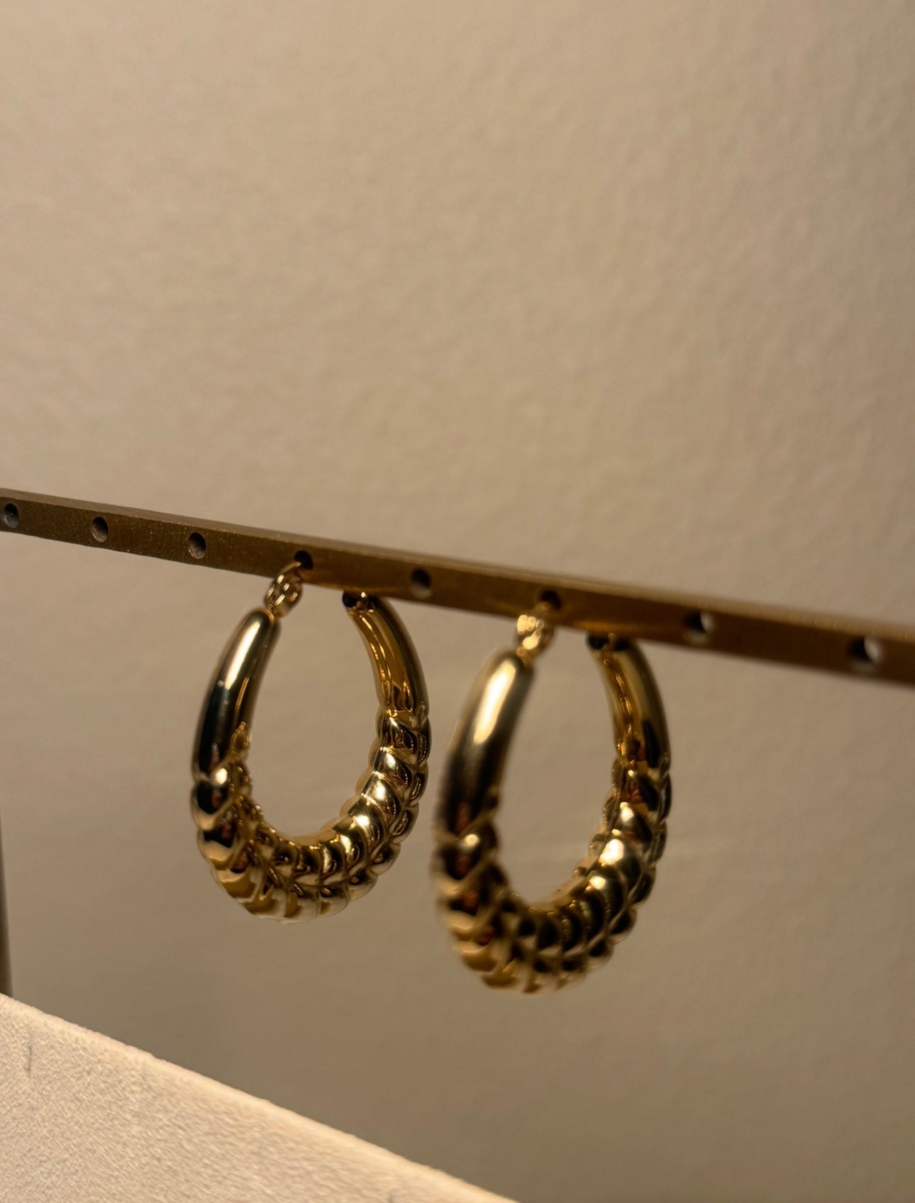 Golden Braid Hoops