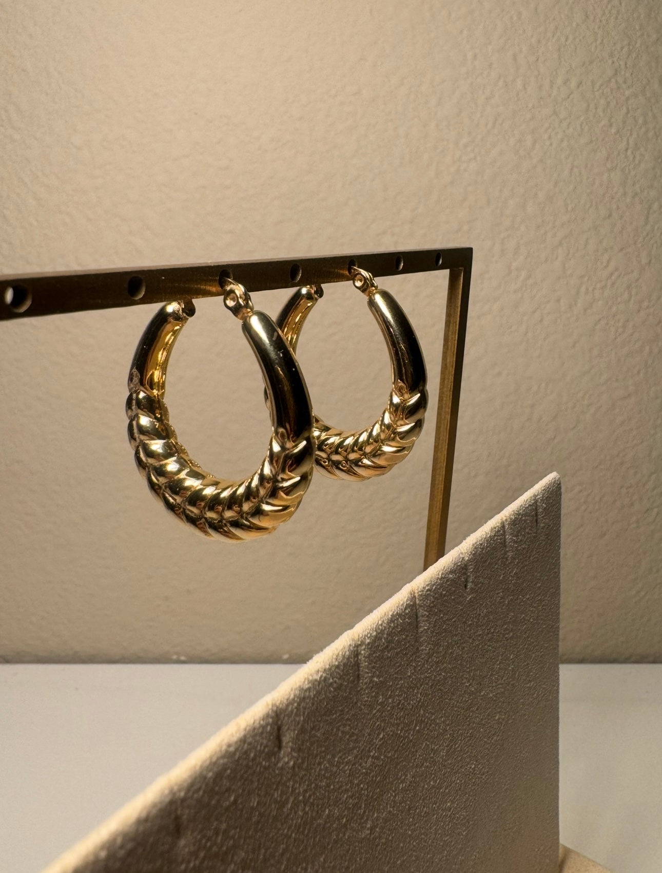 Golden Braid Hoops